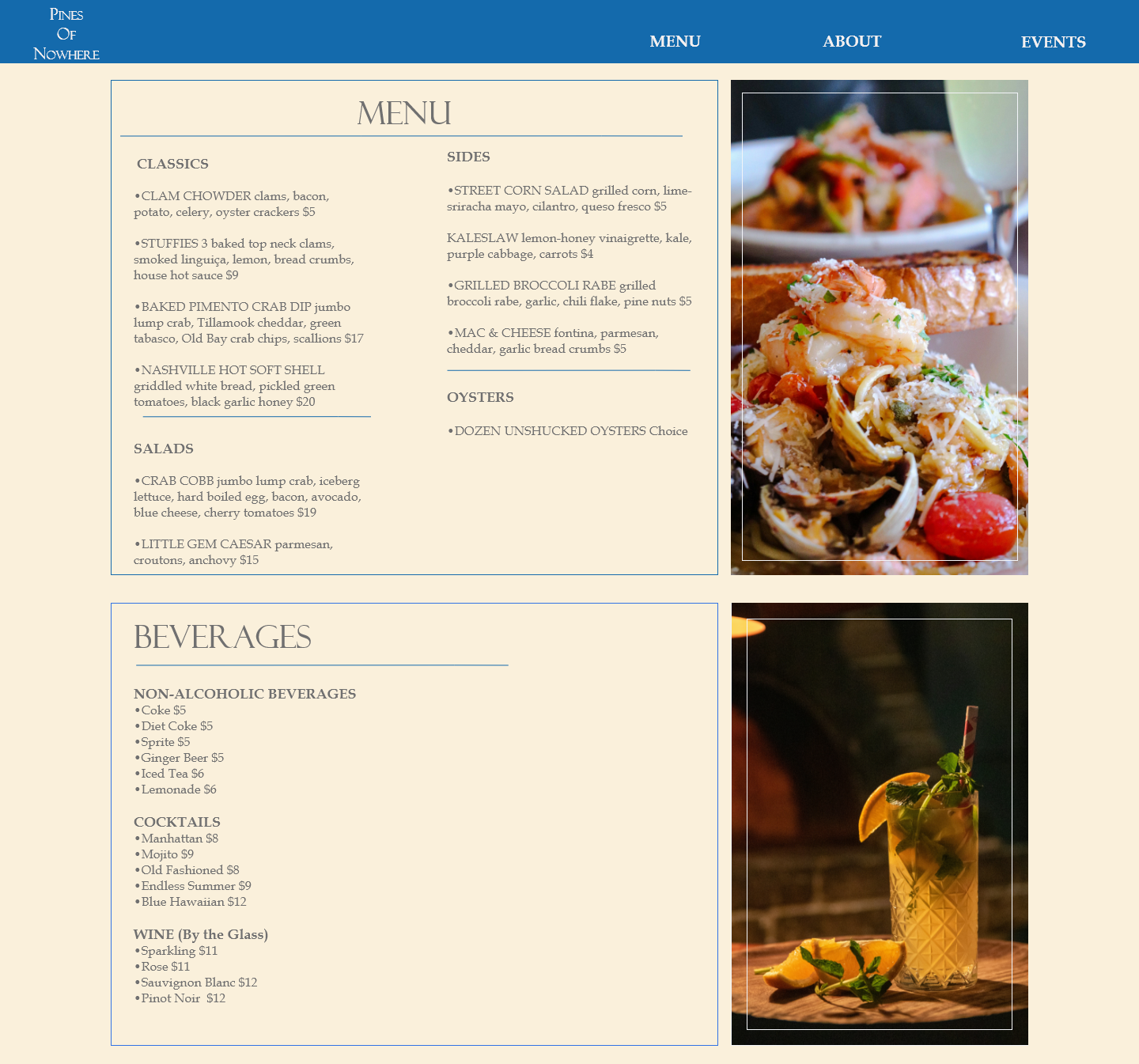 food menu